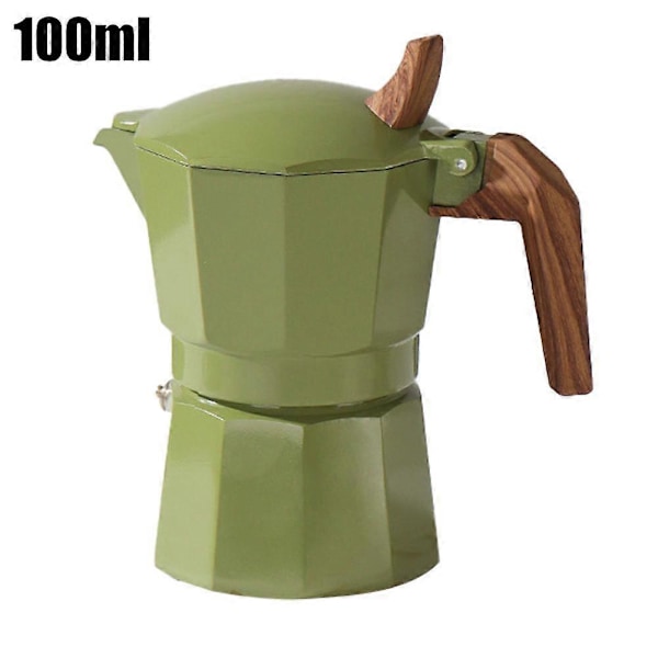 Mokabryggare med dubbelventil för espressoextraktion, retrostil, för utomhusbruk Green 100ml T