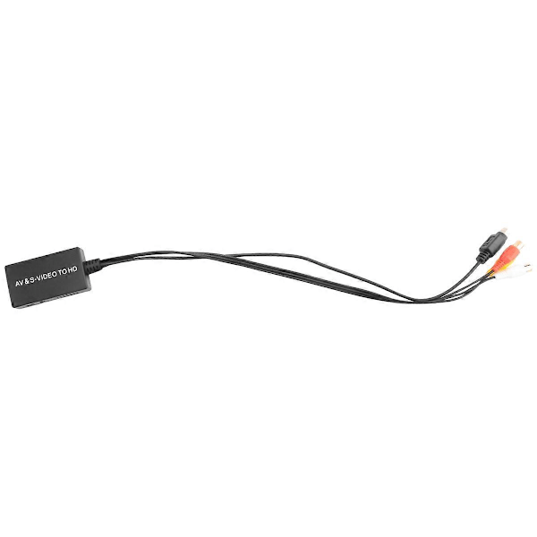 S-Video och 3RCA CVBS Komposit till Audio Video Converter Stöd 720P