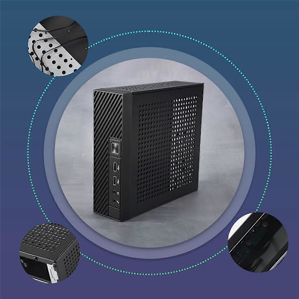 ITX Datorchassi M06 Mini Desktop Chassi HTPC Industriellt Kontrollchassi