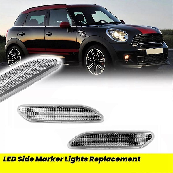 1 par sidomonterade LED blinkersljus markeringslampa för Mini R61