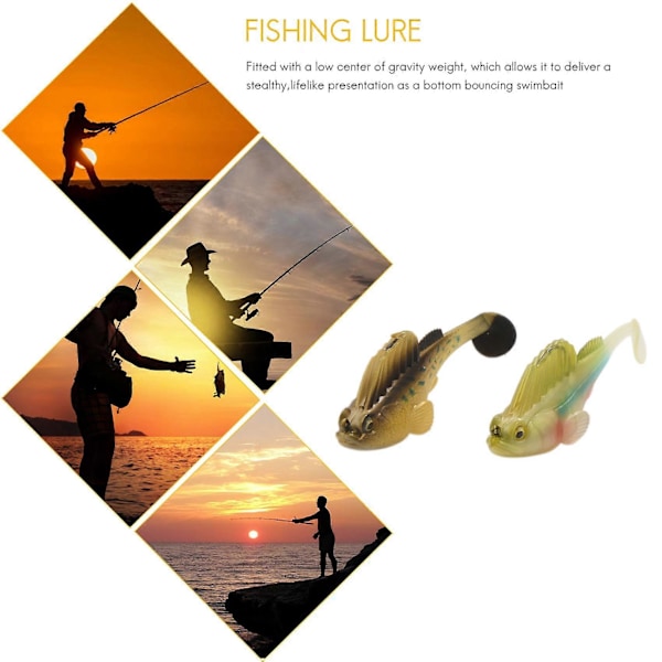 Mjukt Fiske Mjukt Bete Bly Jigg Dark Sleeper Swimbaits Fiskedrag