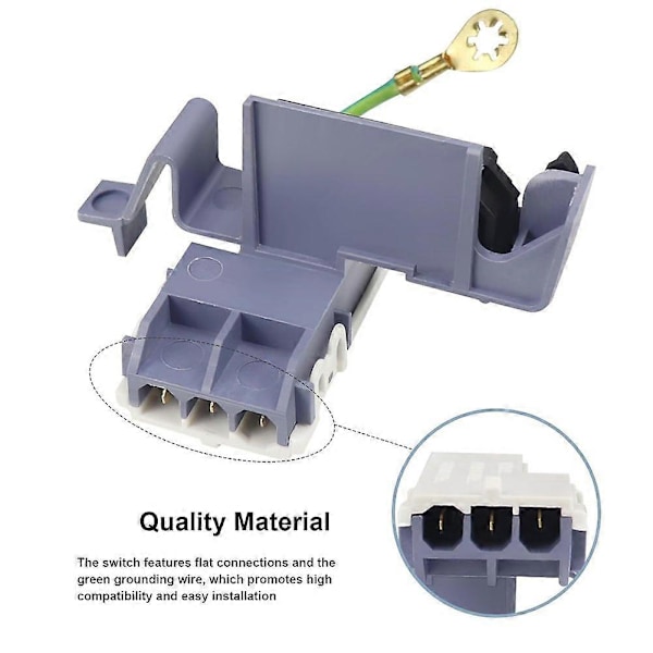 4-pack 8318084 Ersättningsdel för tvättmaskinslockbrytare för tvättmaskiner Ersätter AP3180933 PS886960 WP8318084