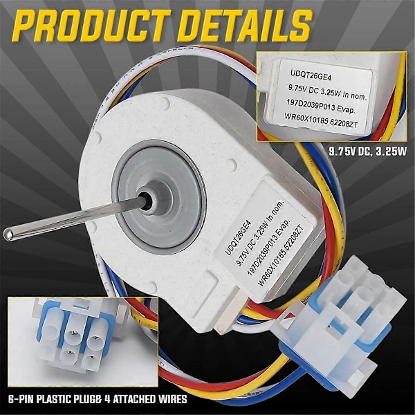 WR60X10185 Fläktmotor för förångare & WR60X10043