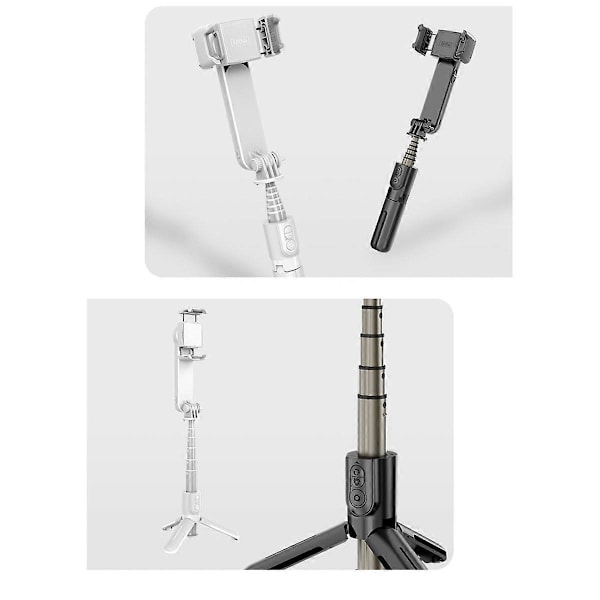 72 cm Anti-Shake Telefon Gimbal Stabilisator Bluetooth Selfie Stick, Sort