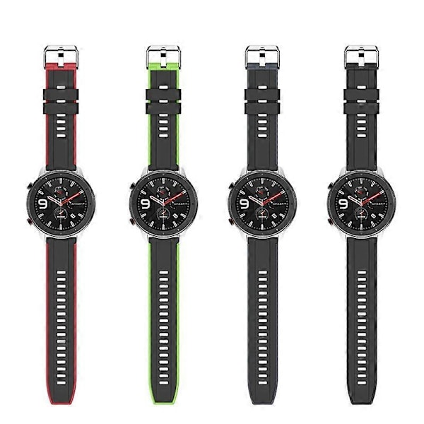 20/22mm Repskyddande Vattentätt Klockarmband Silikon Armbandsbyte Kompatibelt med HUAWEI GT2 Grey 20 mm