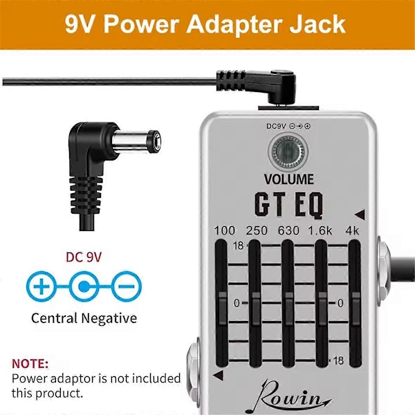 Gitarr Equalizer Pedal 5-Band Parametrisk EQ Gitarreffektpedal