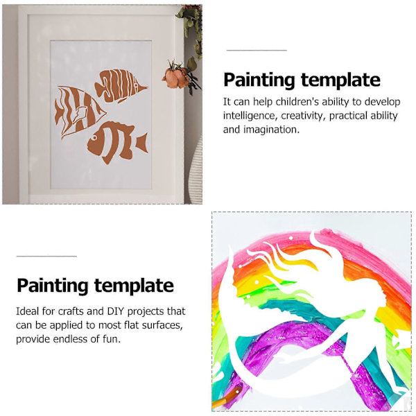 16 kpl Kakku Stencil Kakun Koristelu Stencil Merieläimet Piirustus Stencilit Merieläinten Stencilit Meripiirustus Stencil