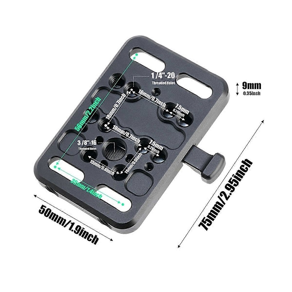 Mini Batteriplatta V-Port Utan 15mm Rörklämma