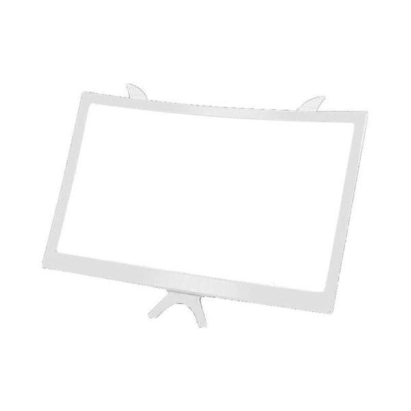 Telefon Skärmförstorare Vikbar 3D Hög Klarhet 10/14 Tum Böjd Telefon Skärm Video Förstärkare Hållare för Att Titta På TV White 14 inch