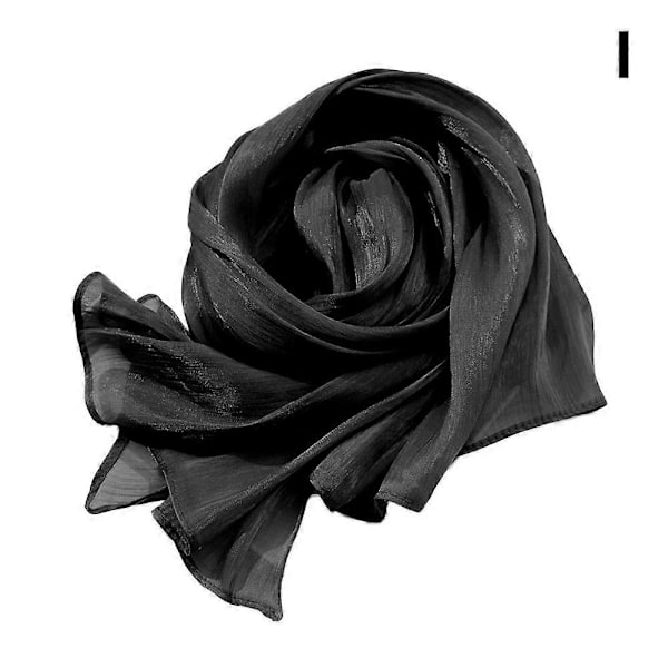 Vår- och sommarsjal i bomull och linne, enkelt solskydd Black