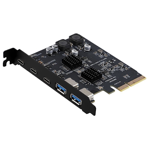 USB3.2 Expansionskort GEN2 10Gbps PCI-E 4X Adapterkort Portabel TYPE-C Typ-A Dubbel Chip Board,B