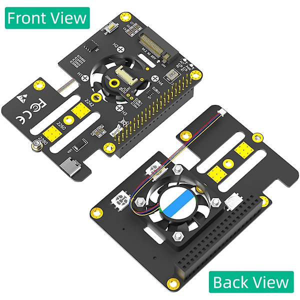 3 i 1 Combo M.2 NVMe till PCIe Adapter med Kylfläkt och Automatisk Missfärgning LED för 5