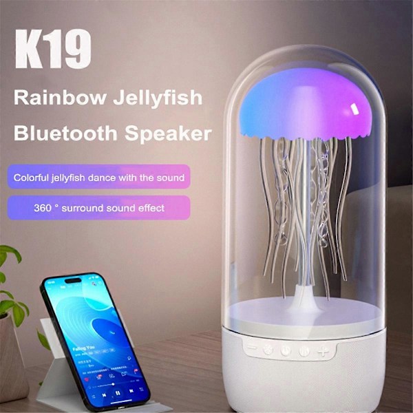 Jellyfish Lampa Bluetooth Högtalare - Färgglad HiFi Stereo 3D Surround
