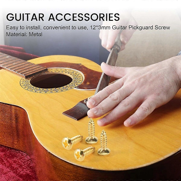 30 st Nya Guldplektrumskyddsskruvar För Strat/Tele Elgitarr