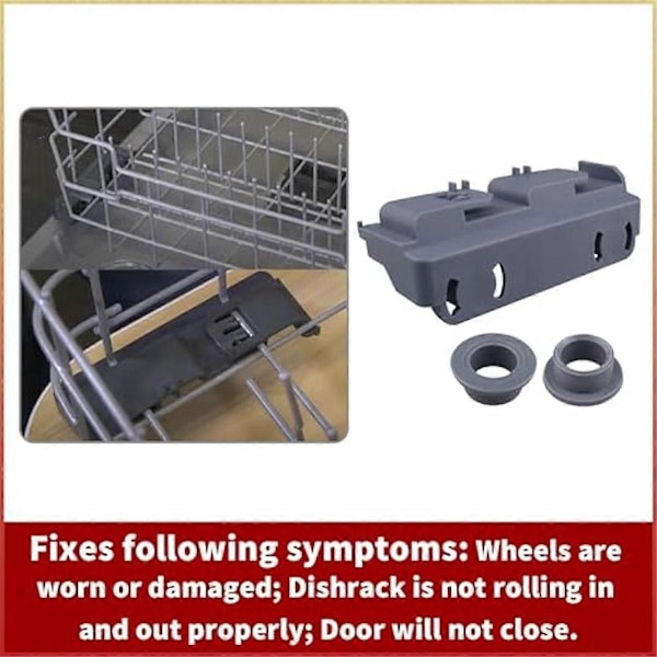 4-pack WD28X27241 Diskmaskinskorgar Rack Carrier och Roller Kit