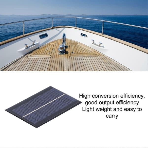 1W 5V Solpanel Polykristallint Kisel Solar Epoxiskiva för Båtar Flygplan Utomhus Solcellslampa
