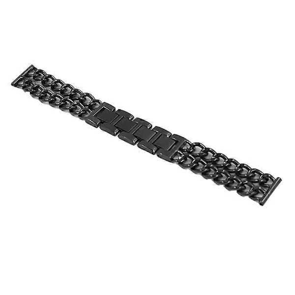 Kellon ranneke Cowboy-ketju ruostumattomasta teräksestä 20mm/22mm ranneke kellon rannekoru Yhteensopiva Samsung Galaxy Watch 3/4/Yhteensopiva Amazfit GTR/Pace Black 22 mm