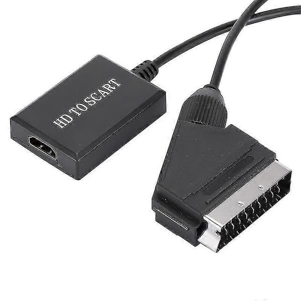HDMI til SCART-konverter 1080p HD-videoadapter for HDTV DVD Sky Box STB
