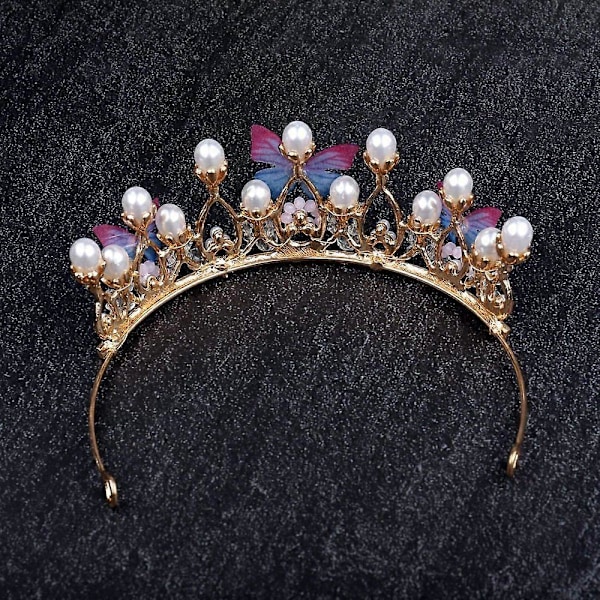 Pigetiarer Krystal Perle Tiara Prinsesse Kostume Krone Hårbøjle Blomsteropvisninger Bryllup Hårpynt