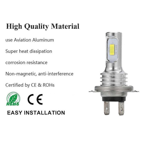 2 st 4300K 55W 80W CSP H4 H7 LED-lampa Bilstrålkastare H11 H1 H8 H3 H9 9005/HB3 9006/HB4 20000LM Auto Strålkastare Dimljus 6000K Blå