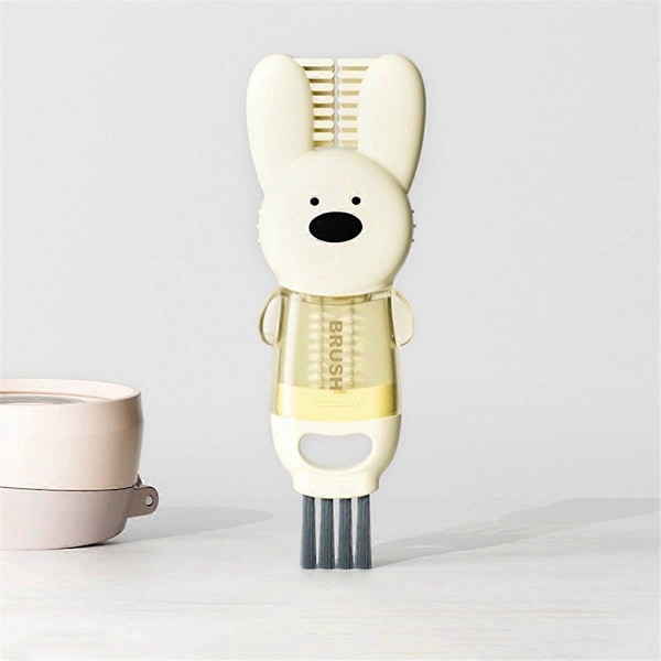 3 kpl 3-in-1 kansiharja monitoiminen puhdistusharja beige