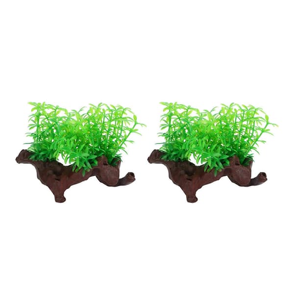2 stk. Akvarium Dekorationsplanter Høj Simulation Akvarium Kunstige Blade Landskabsdekorationer