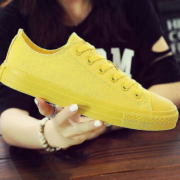 Herrskor Mode Klassiska Skor YELLOW EU 39