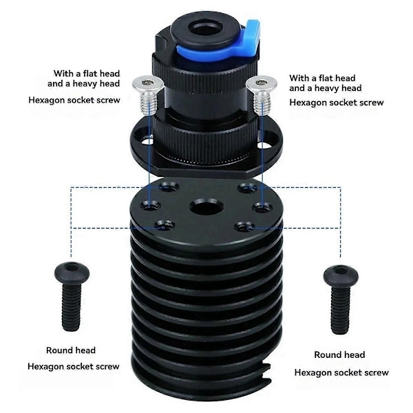 För E3D Revo Keramisk Hotend Kit V6 Radiator Mässingsmunstycke för Ender