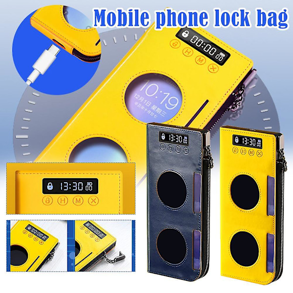 Mobiltelefonlåsbox med timer, Mobiltelefonlåsbox, Stöd för inlärning blue