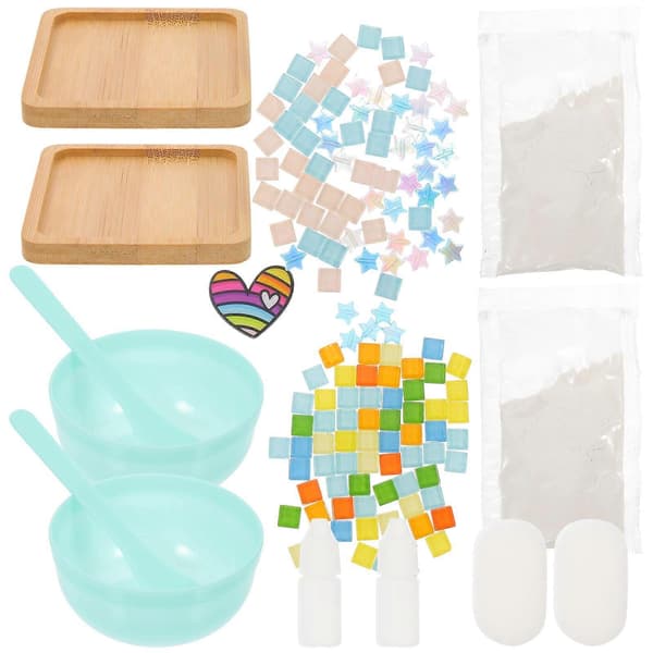 2 Sett med DIY Mosaikkbrikke Husholdnings Varmeisolasjon Kopp Pad Materiale for Barn