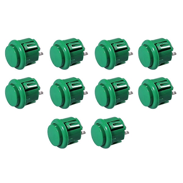 10 st Arkadknappar 24 mm Responsiva Arkadknappar Grön