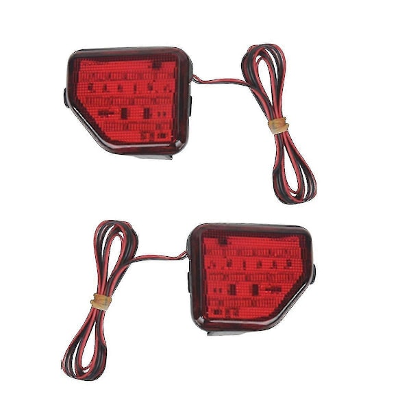 2 st LED Bakre Stötfångare Reflektor För Wrangler Jl 2018-2023 Bakljus LED Sida Röd Lins