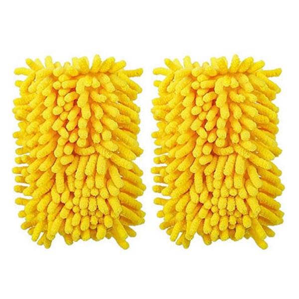 2/4/6 stk. moppekludbetræk, udskiftning, slidstærk, falmebestandig, vaskbar, hurtigtørrende, let at installere, håndstøvekost refills, rengøringsklud til Swiffer Yellow 2pcs