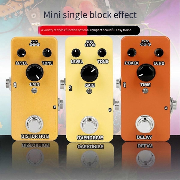 Elektrisk Gitarr Effektpedal Gitarrkompressor Booster Overdrive