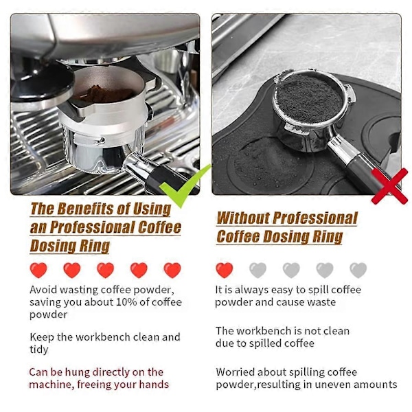 54mm Espresso Doseringstratt Ring - Trattverktyg Kaffetillbehör B