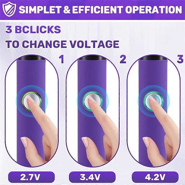 510 Gänga Mini Lödkolv Kit 3-Växlad Justerbar Spänning Violett