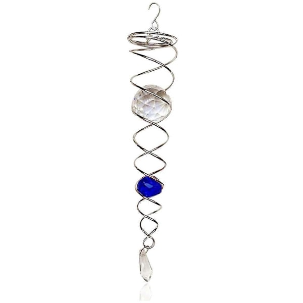 Blå Gazing Ball Spiral Svans Vindsnurra Stabilisator
