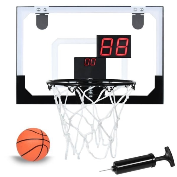 LILIIN Mini Indoor Basket Hoop Indoor Toss Games för barn med bollar, elektronisk resultattavla