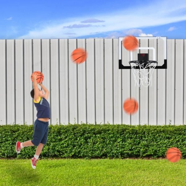 LILIIN Mini Indoor Basket Hoop Indoor Toss Games för barn med bollar, elektronisk resultattavla
