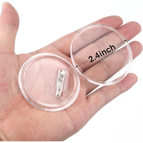 36 stk. Gør-det-selv Tilpasningsdygtige Knapper 44mm Nål til Håndlavede DIY-Ideer (36 stk.)-