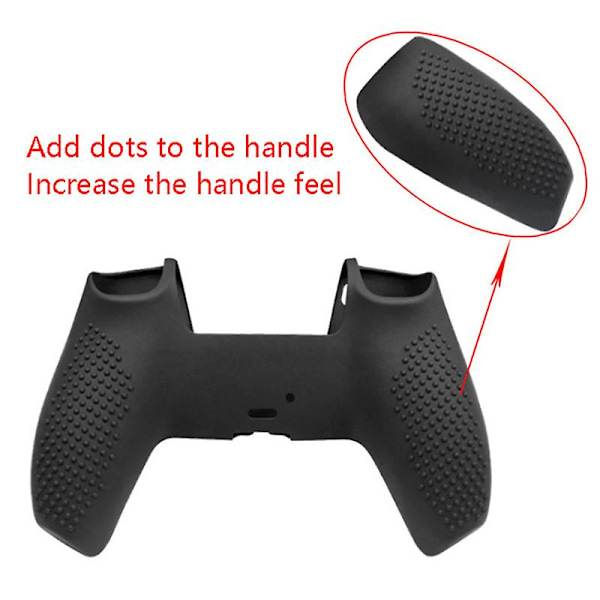 TS-For Ps5 Spillkontroller Silikon Beskyttelsesdeksel For Ps5 Sklisikkert Håndtaksdeksel (svart)