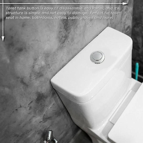 Spolningsknap, 38 mm trykknap til badeværelse og toilet, vandbesparende enhed - egnet til toiletcistern