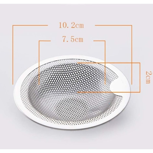 Viemärin siivilä, koko 10,2 cm, kylpyhuone, hiussiivilä, moppi, uima-allassiivilä, viemäri, lattiakaivo, kestävä