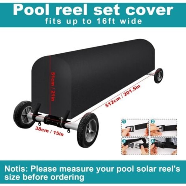 TS-Poolskyddsöverdrag för Rulle, Skydd för Poolrullens Upprullare, Poolrullskydd 18FT