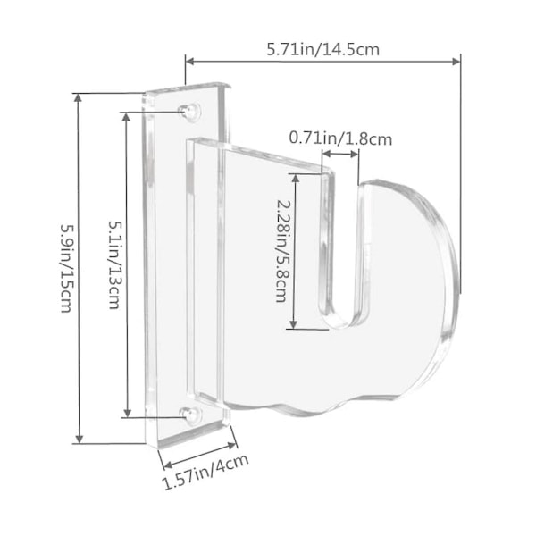 TS-Skateboard Display Rack Holder Snowboard Vægstativ Hænger Skateboard Vægbeslag Transparent