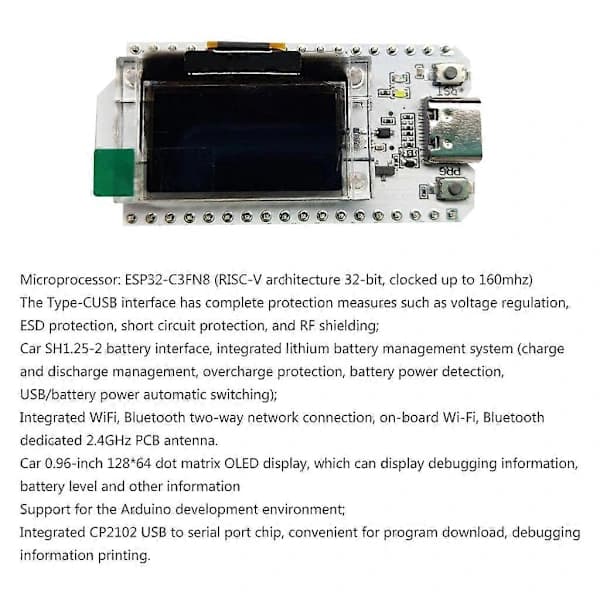 WIFI Kit ESP32 Utviklingskort ESP32-S3FN8 Chip Xtensa 32bit LX7 Prosessor