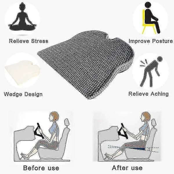 Bil Lastbil Kilkudde För Tryckavlastning Sittkudde Ortopediskt Ergonomiskt Stöd Memory Foam-xinhan