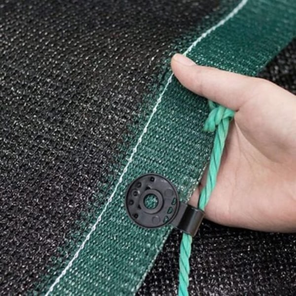 TS-50 Stycken Clips För Skuggväv, Fästklämmor För Presenning, Specialklämma med Plastöljetter, UV-Behandlade Fästklämmor