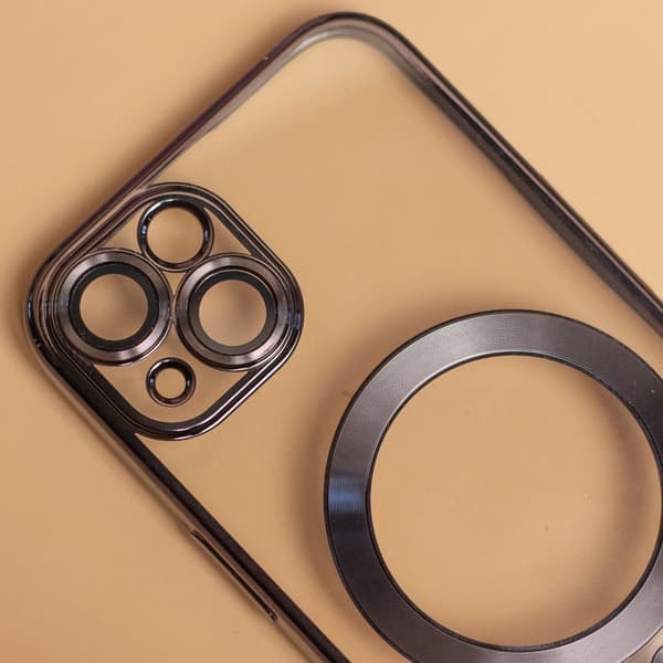 TS-Color Chrome Bakdeksel med Magsafe til Samsung Galaxy A15 4G / A15 5G - Svart