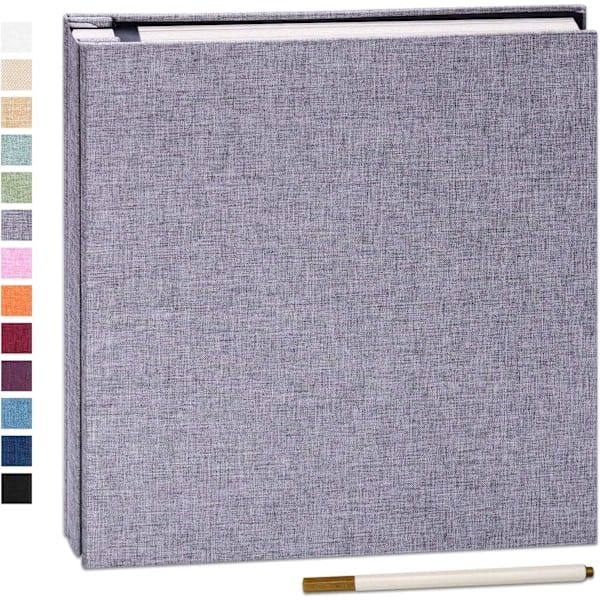 Itseliimautuva valokuva-albumi 27 * 28 cm Leikekirja-albumi 40 kaksipuolista sivua Pellava Kovakantinen DIY vuosipäivä muistokirja vauvalle häät perhe
